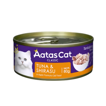 Aatas Cat Tantalizing Tuna & Shirasu 80g Carton (24 Cans)